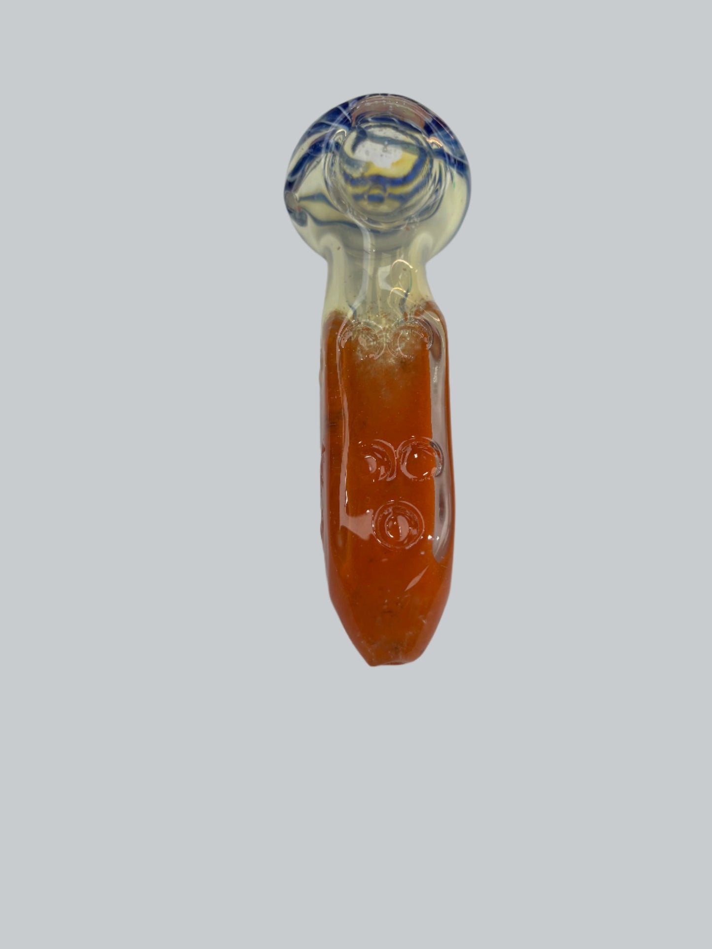 4" Square Body Colored and Swirl Glass Hand Pipe