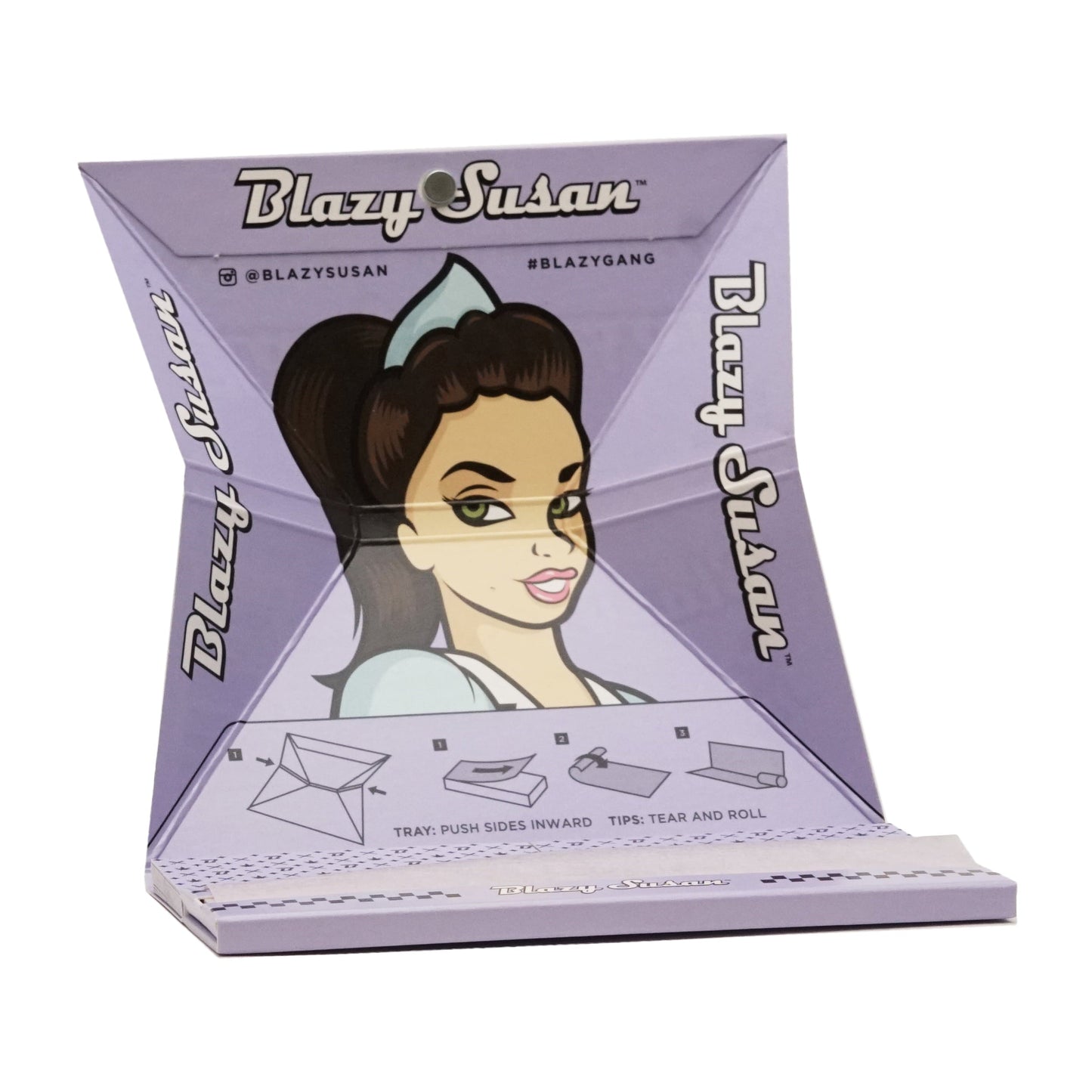 Blazy Susan King Size Slim Deluxe Rolling Kit - Papers + Tips + Tray
