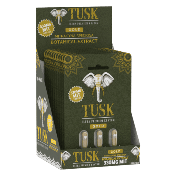 TUSK Gold - 330mg Kratom Extract Capsules