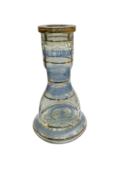 Khalil Mamoon Glass Gold And Blue Trim