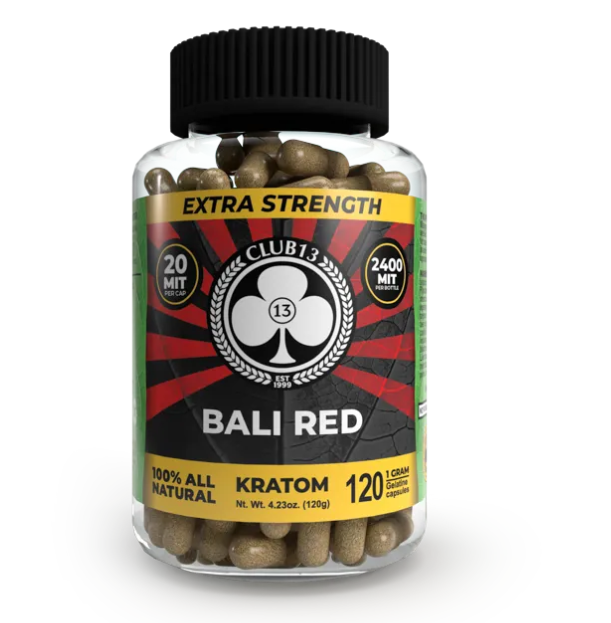 Club 13: Extra Strength Bali Red Blend Kratom Capsules