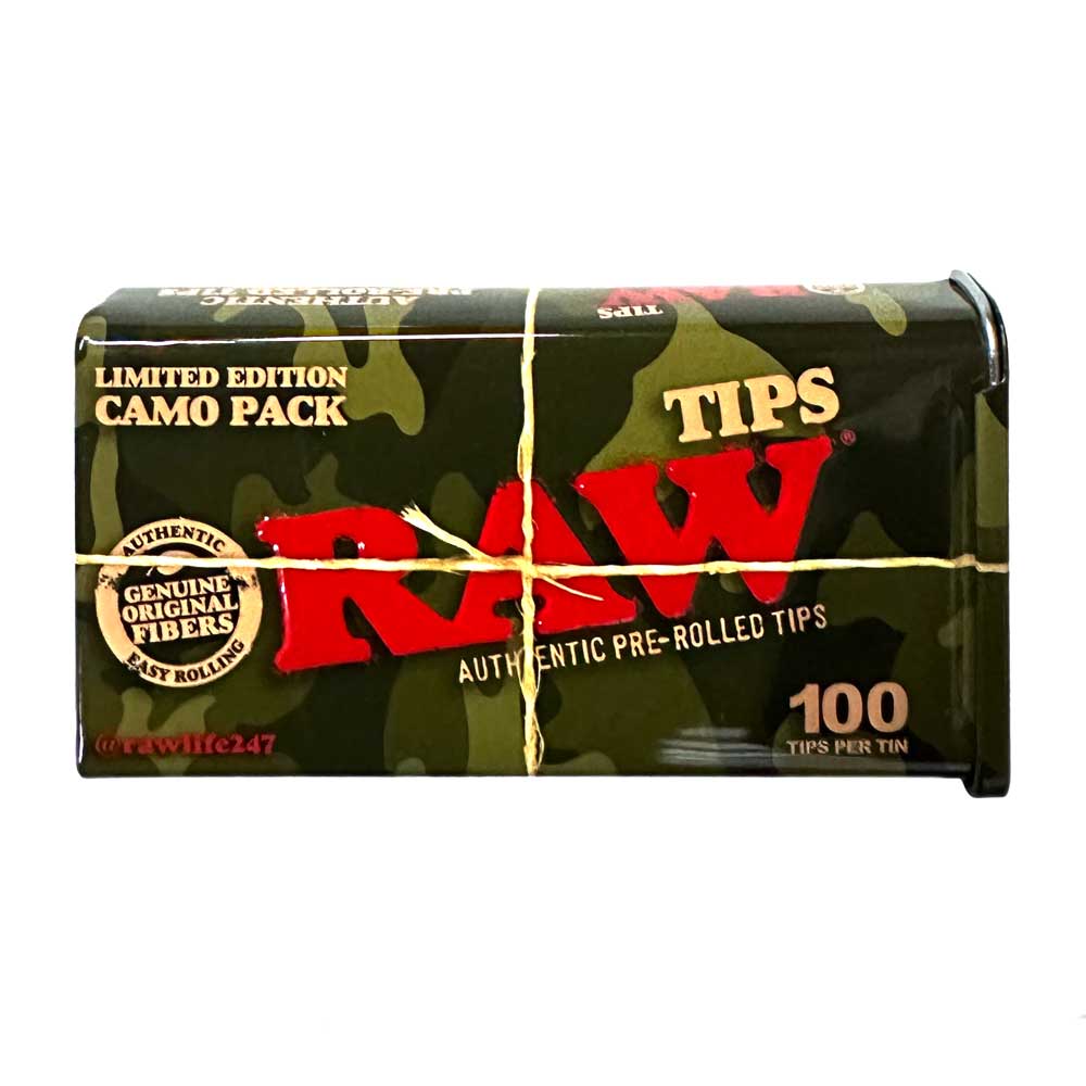 RAW Pre-Rolled Tips 100CT + Tin