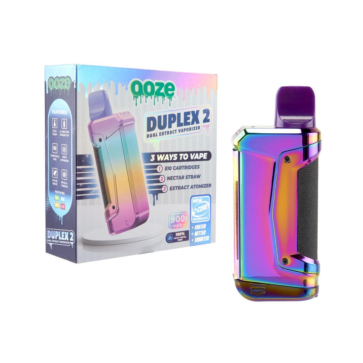 Ooze | Duplex 2 | 510 Thread + Electronic Nectar Collector + Extract Vaporizer