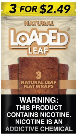 Loaded Leaf - Tobacco Leaf Wrap - 3 for $2.49
