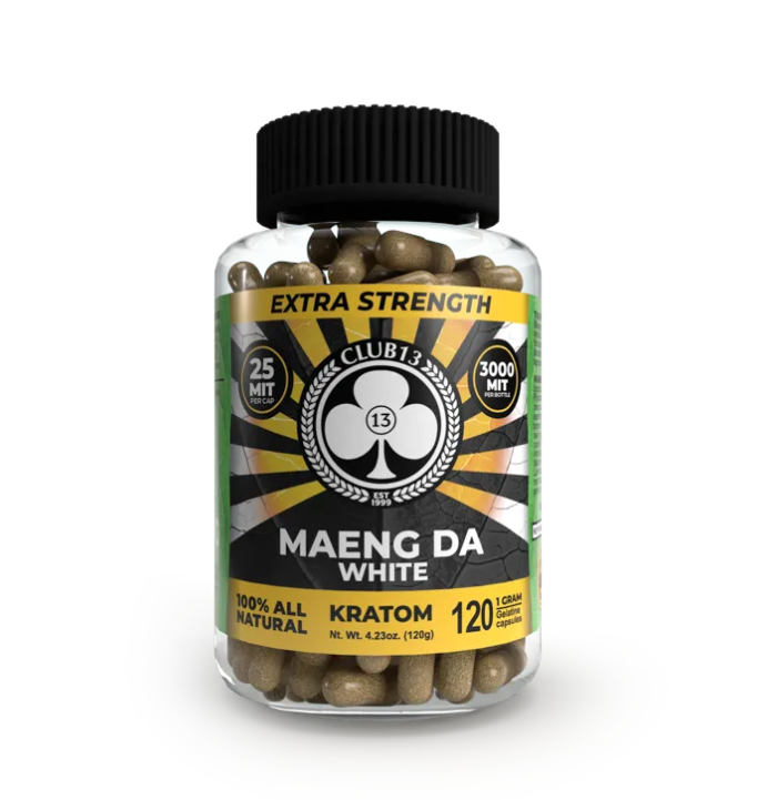 Club 13: Extra Strength Maeng Da White Kratom Capsules