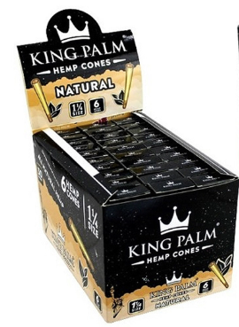 King Palm | Hemp Cones 1 1/4 Size 6pk