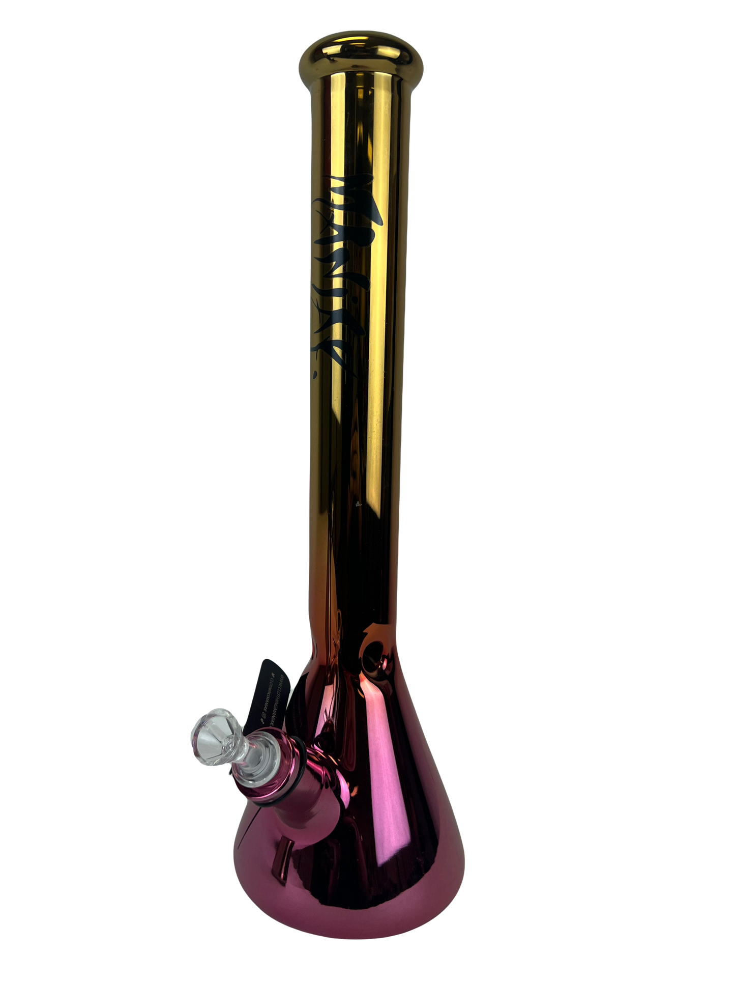 18" Maniak Multi Color Reflective Glass Beaker Waterpipe