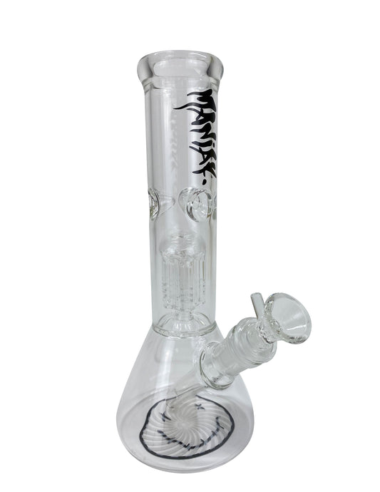 10" Maniak Glass Beaker Waterpipe w/ Showerhead Percolator