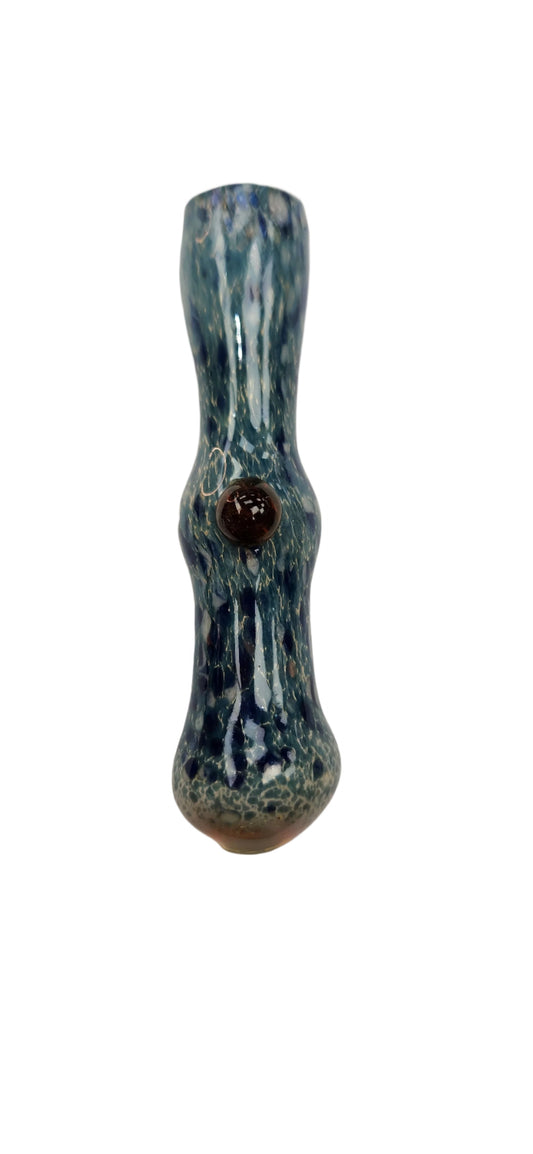3.5" Mixed Mosaic/Crackled Single Dot Chillum