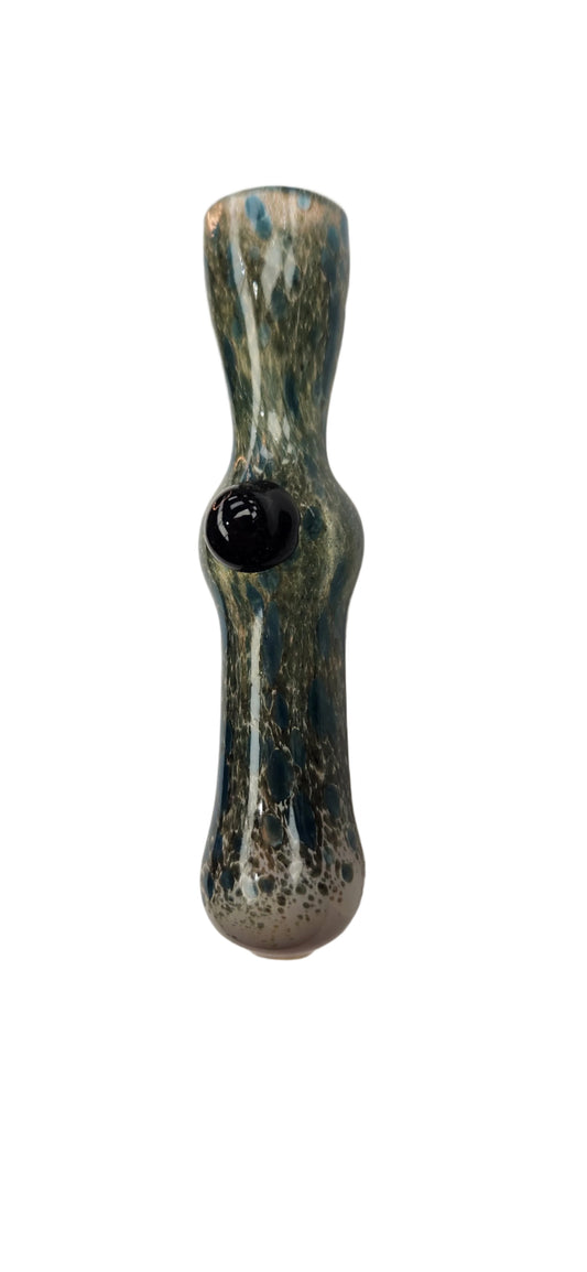 3.5" Mixed Mosaic/Crackled Single Dot Chillum