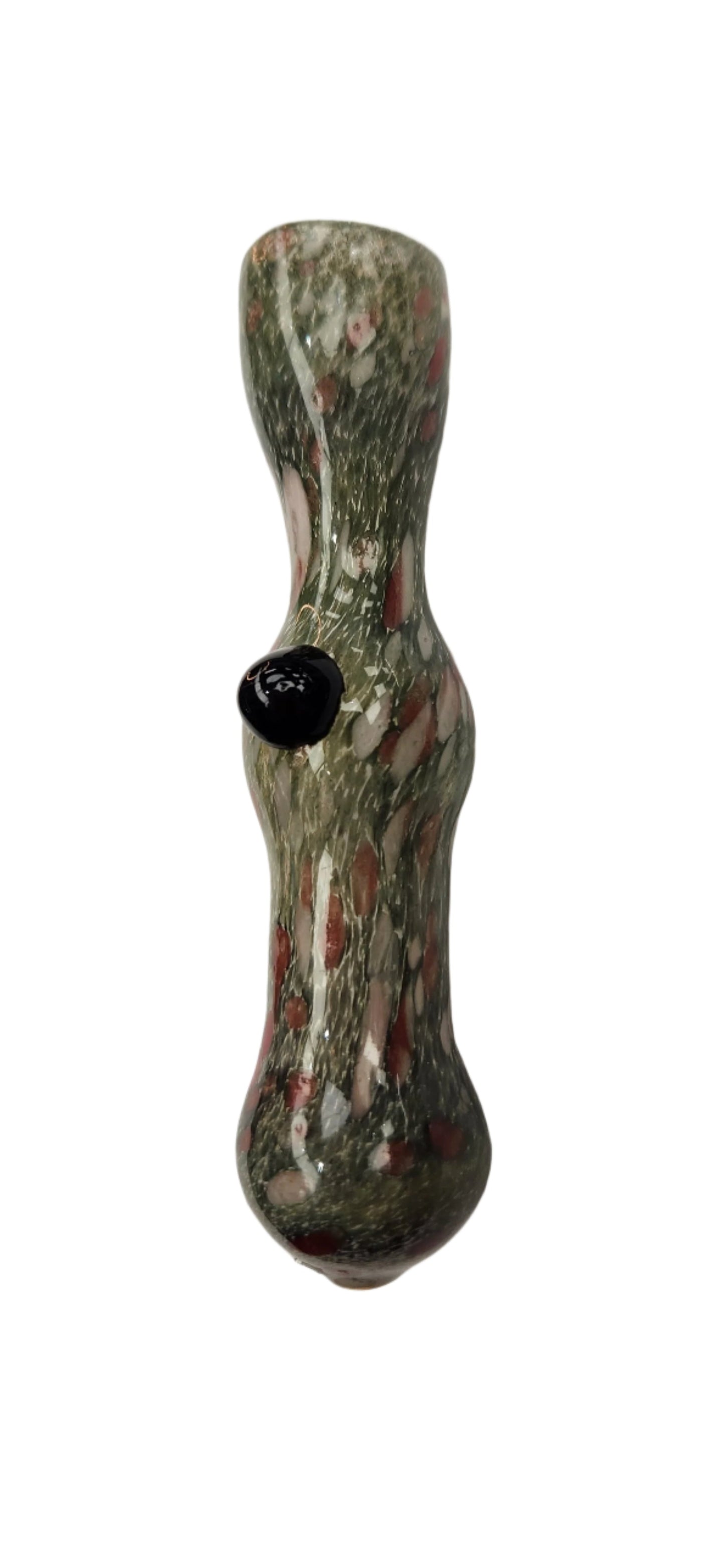 3.5" Mixed Mosaic/Crackled Single Dot Chillum