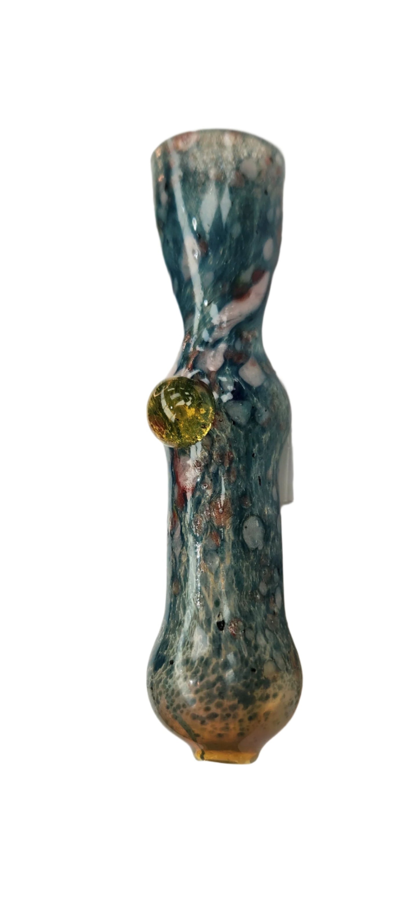 3.5" Mixed Mosaic/Crackled Single Dot Chillum