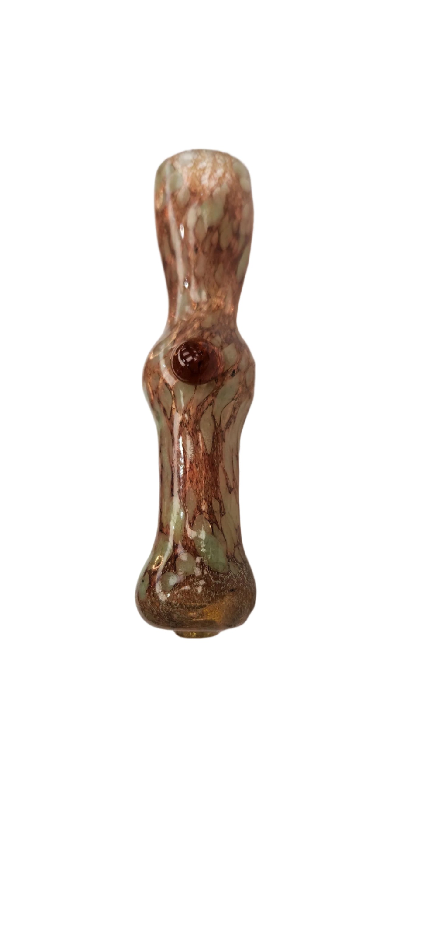 3.5" Mixed Mosaic/Crackled Single Dot Chillum