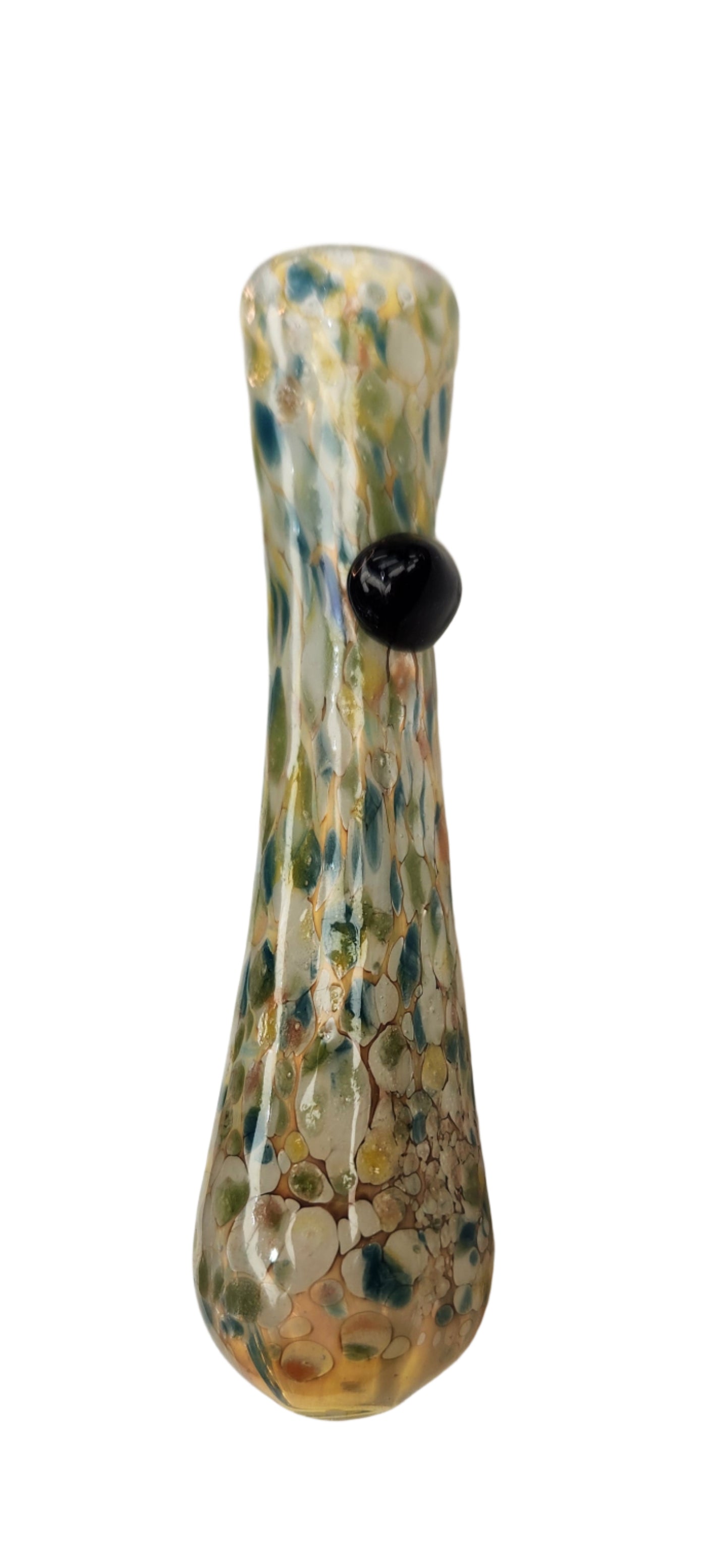 3.5" Mixed Mosaic/Crackled Single Dot Chillum