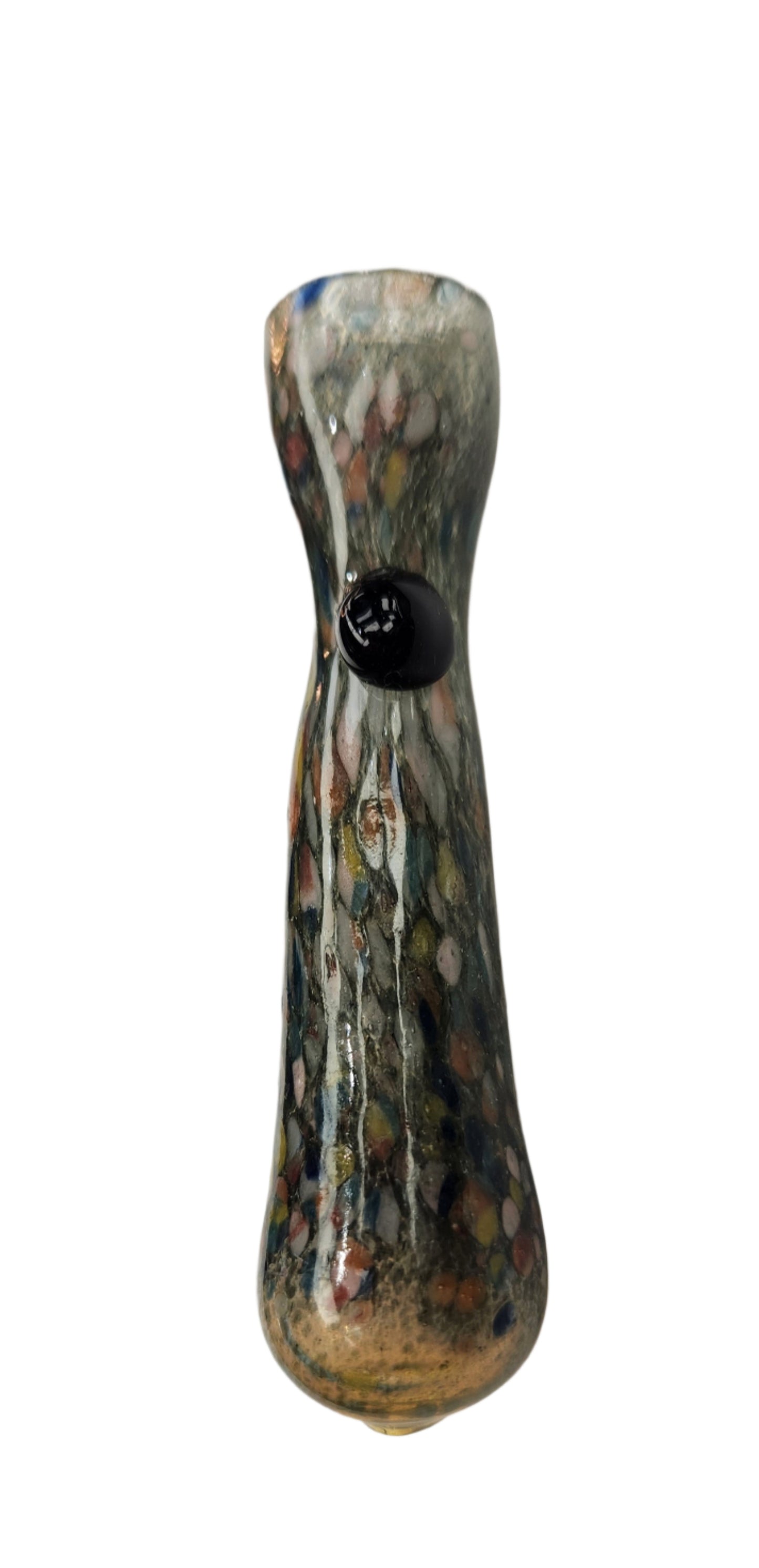 3.5" Mixed Mosaic/Crackled Single Dot Chillum