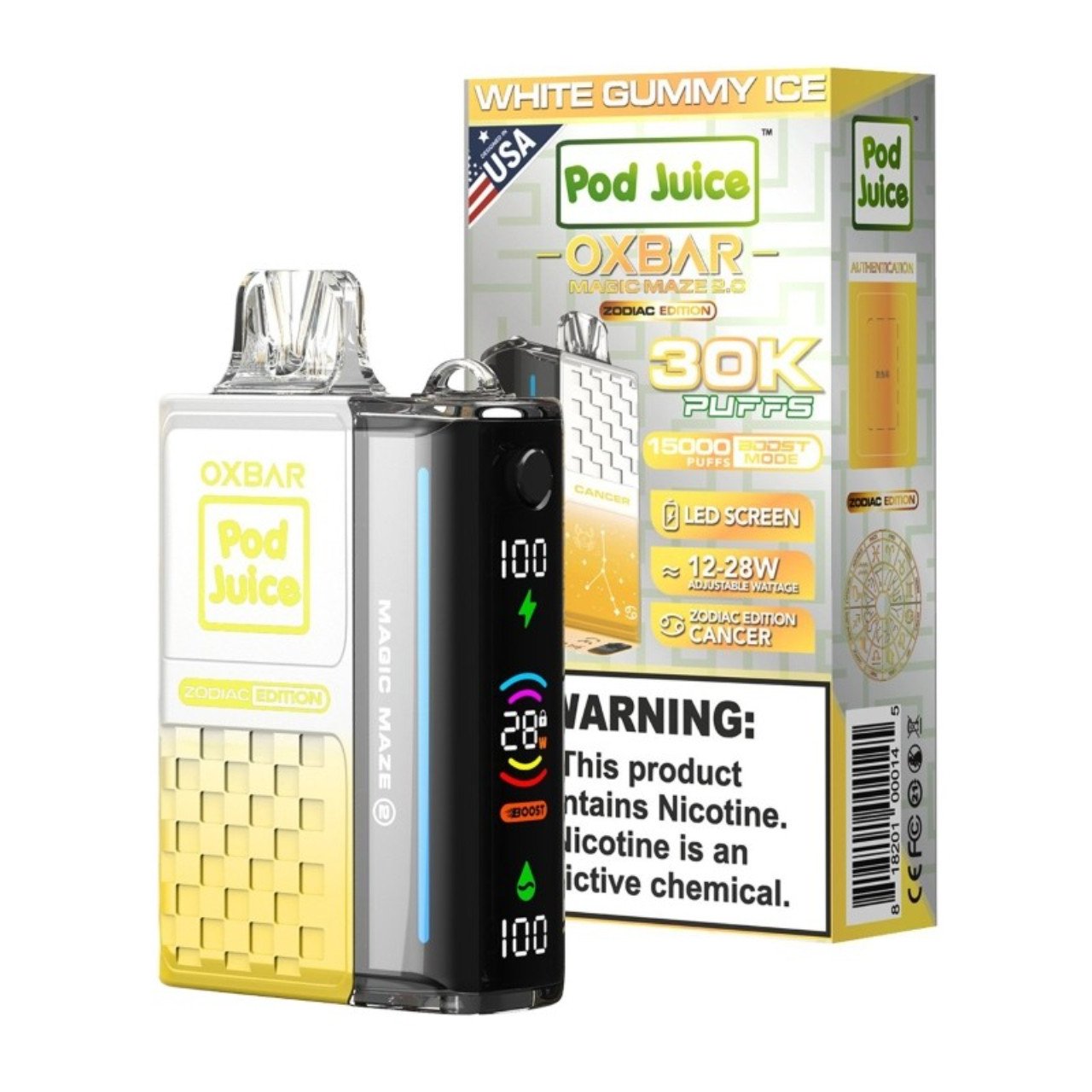 Pod Juice Oxbar | 30,000 Puffs | Nicotine Disposable