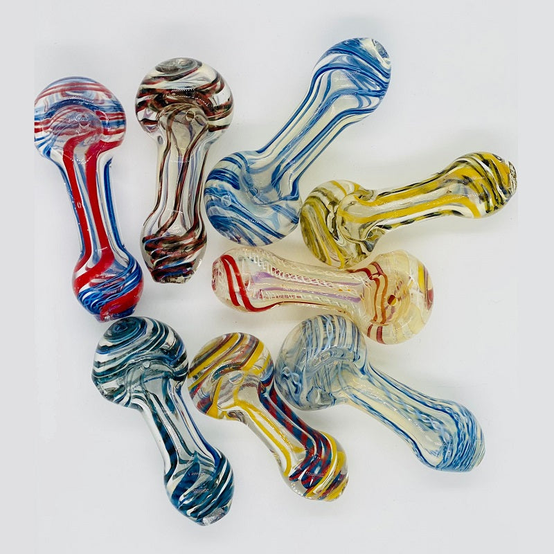 Small Shallow Glass Hand Pipes, Various Colors