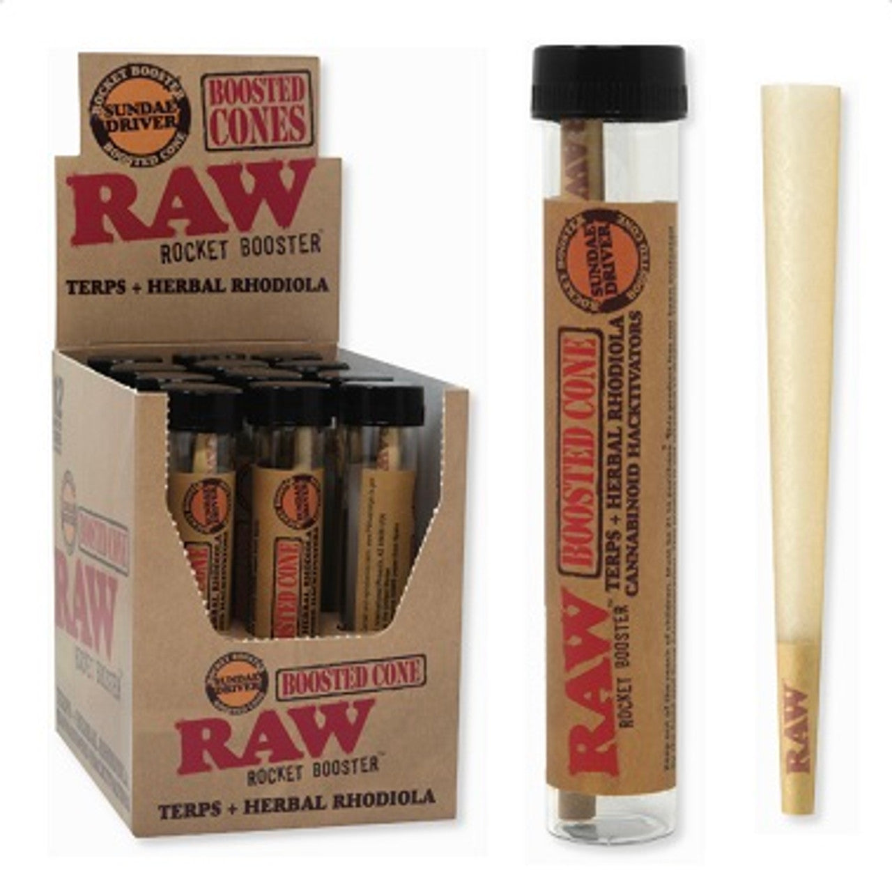 Raw - Boosted Pre-Rolled Cones - S Essentials