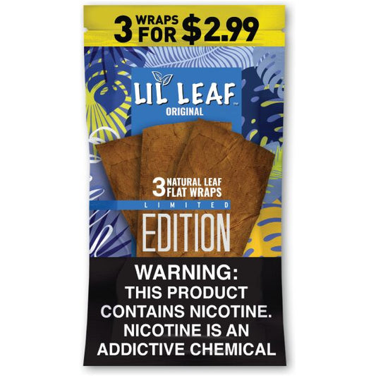 Lil Leaf 3pk Tobacco Leaf Wrap