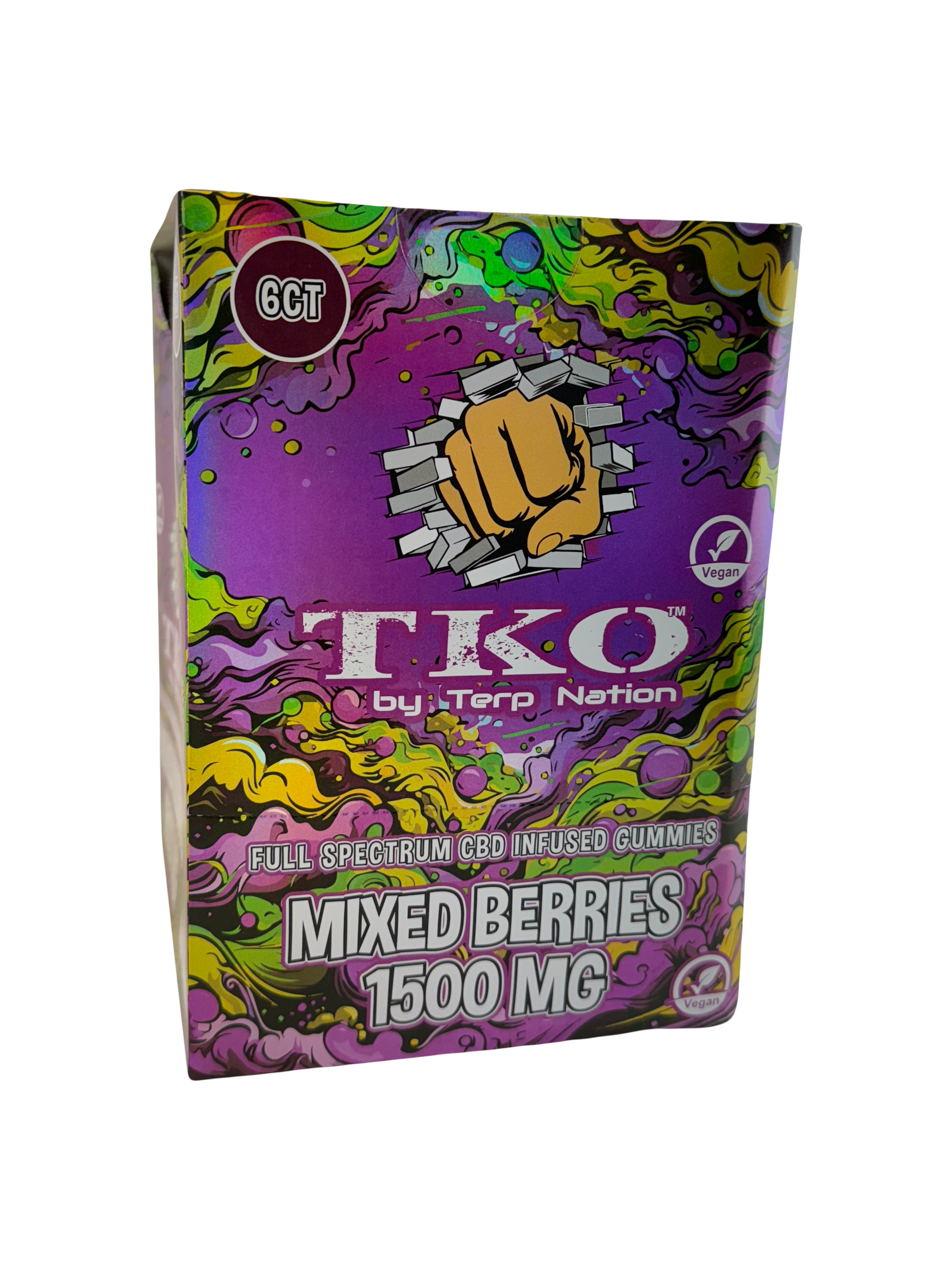 TKO Full Spectrum 1500MG CBD Vegan Gummies 6 pack