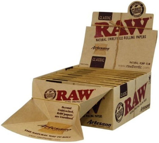 RAW Artesano Classic Rolling Papers + Tips + Tray