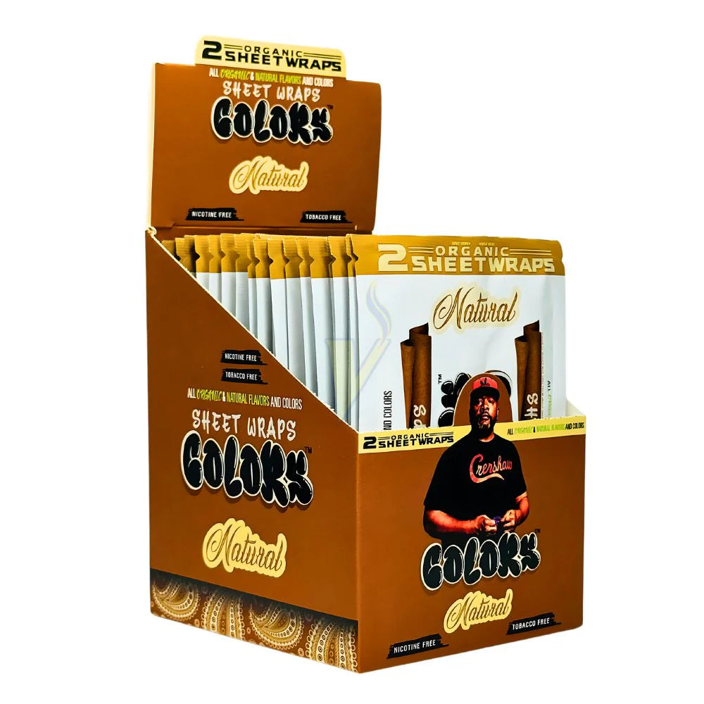 Colors | Organic Hemp Sheet Wraps | 2pk