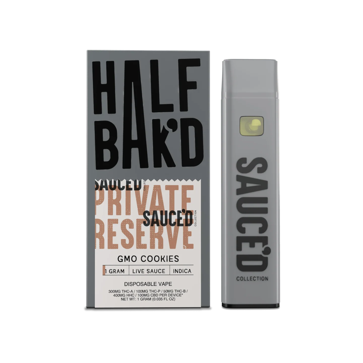 Half Bak'd Sauced Private Reserve | 1g Live Sauce Dispo