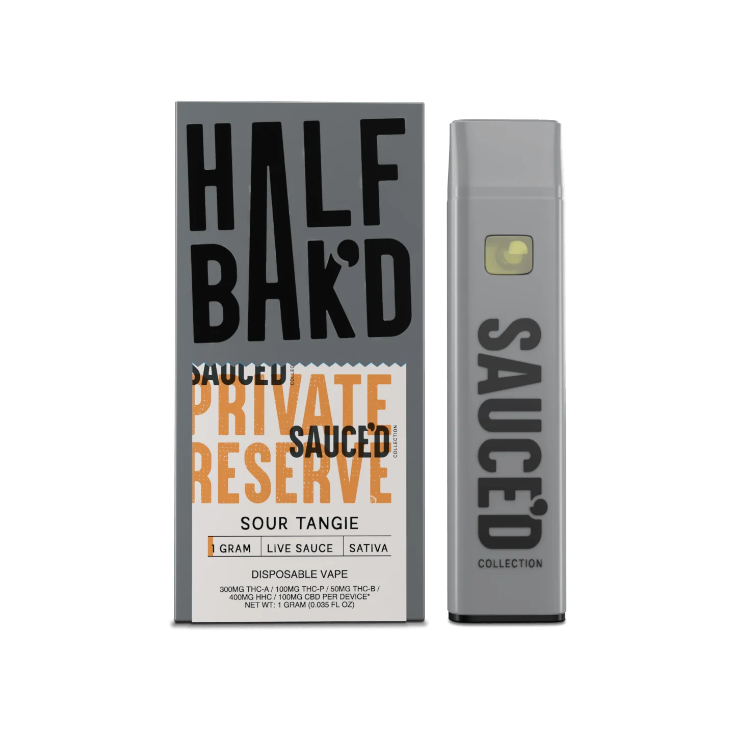 Half Bak'd Sauced Private Reserve | 1g Live Sauce Dispo