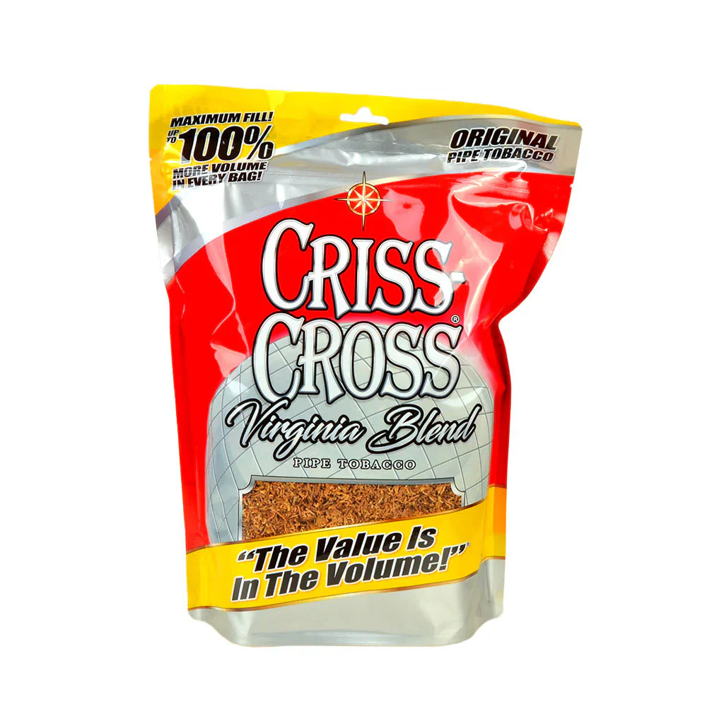 1CS Criss Cross 16Oz Pipe/Rolling Tobacco Virginia Blend