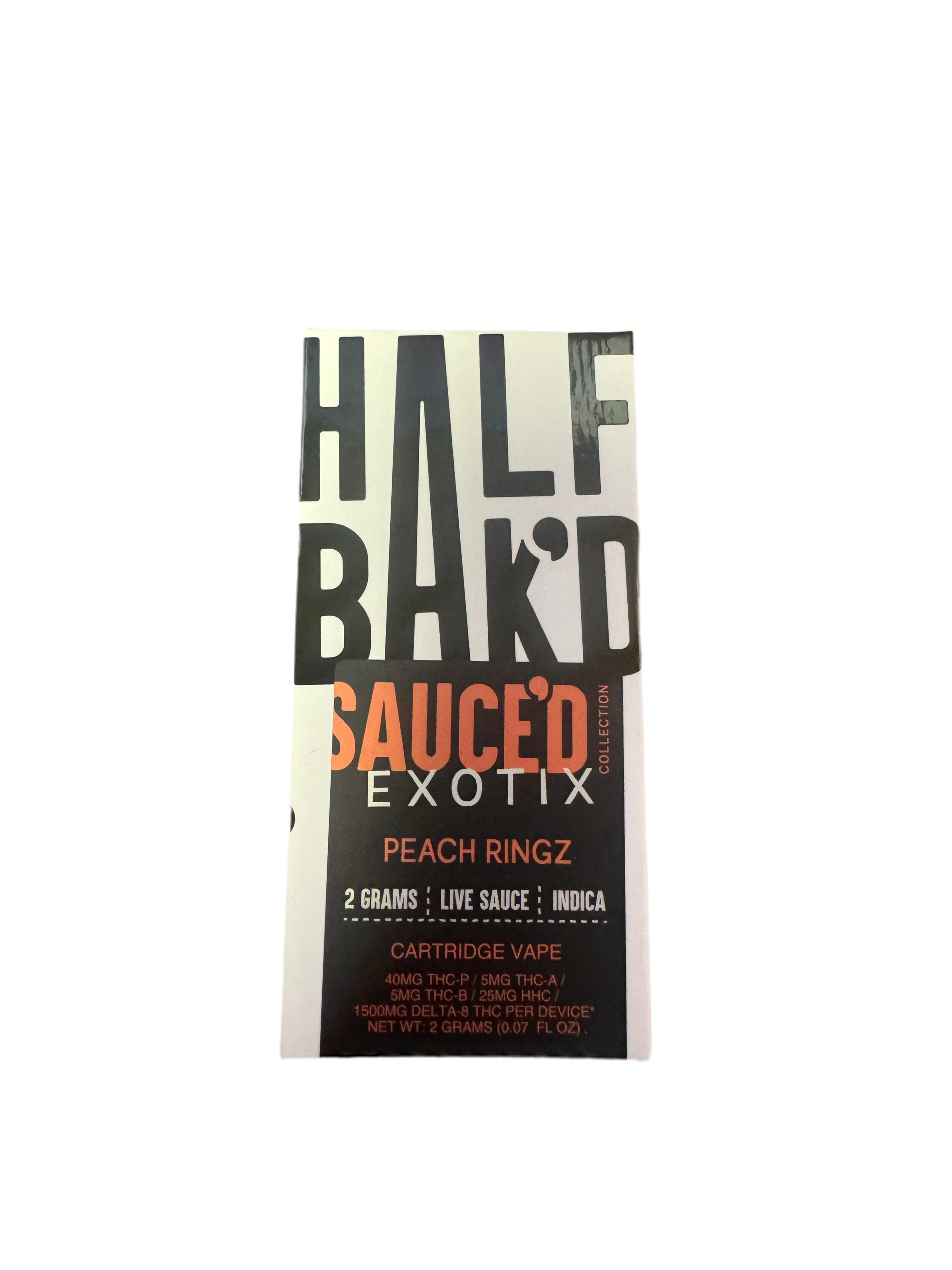 Half Bak'd Sauce'd Exotix | 2g Live Sauce | Delta Cartridges