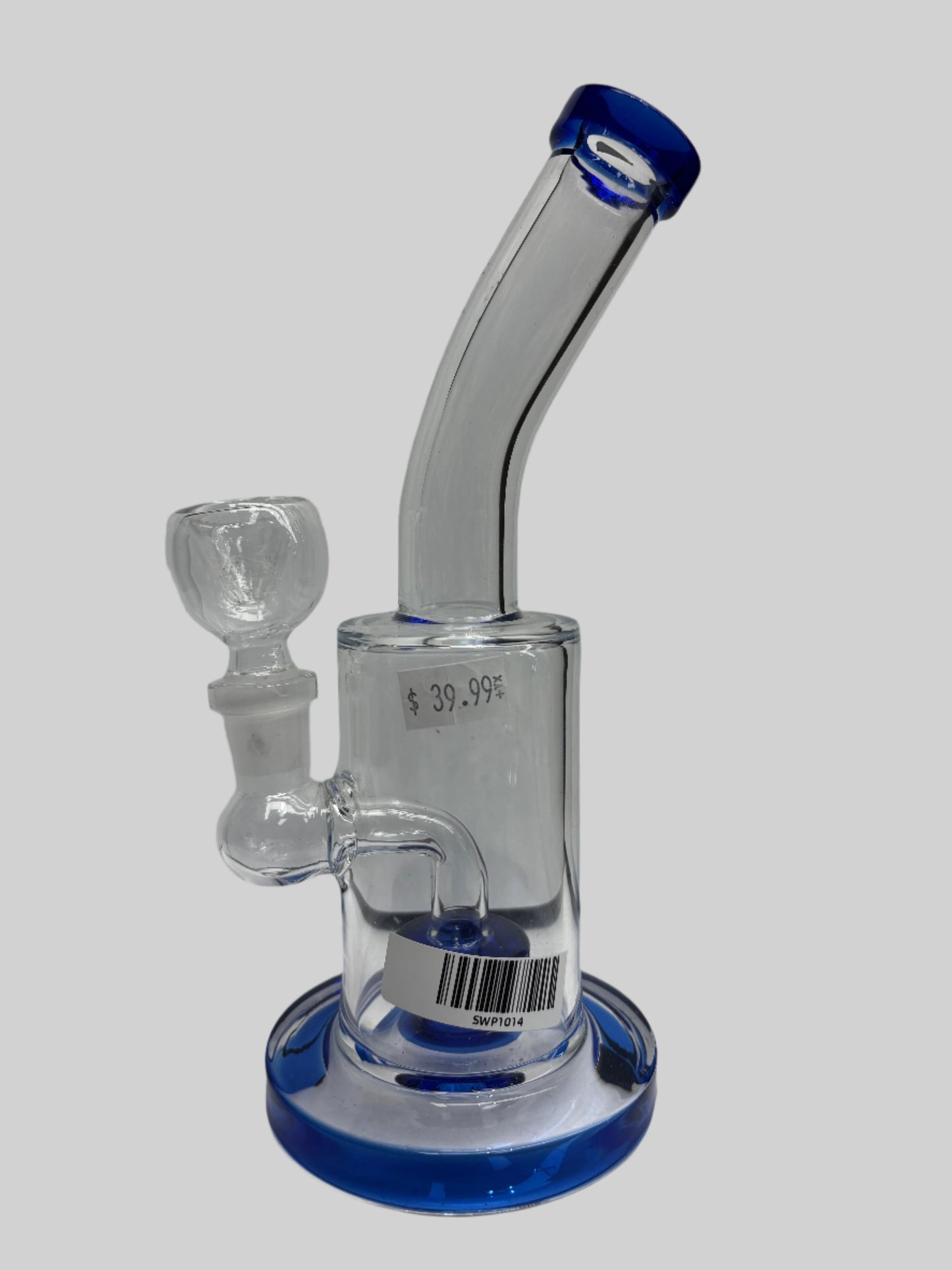 8" Single Puck Percolator Bent Neck | 14mm Glass Waterpipe