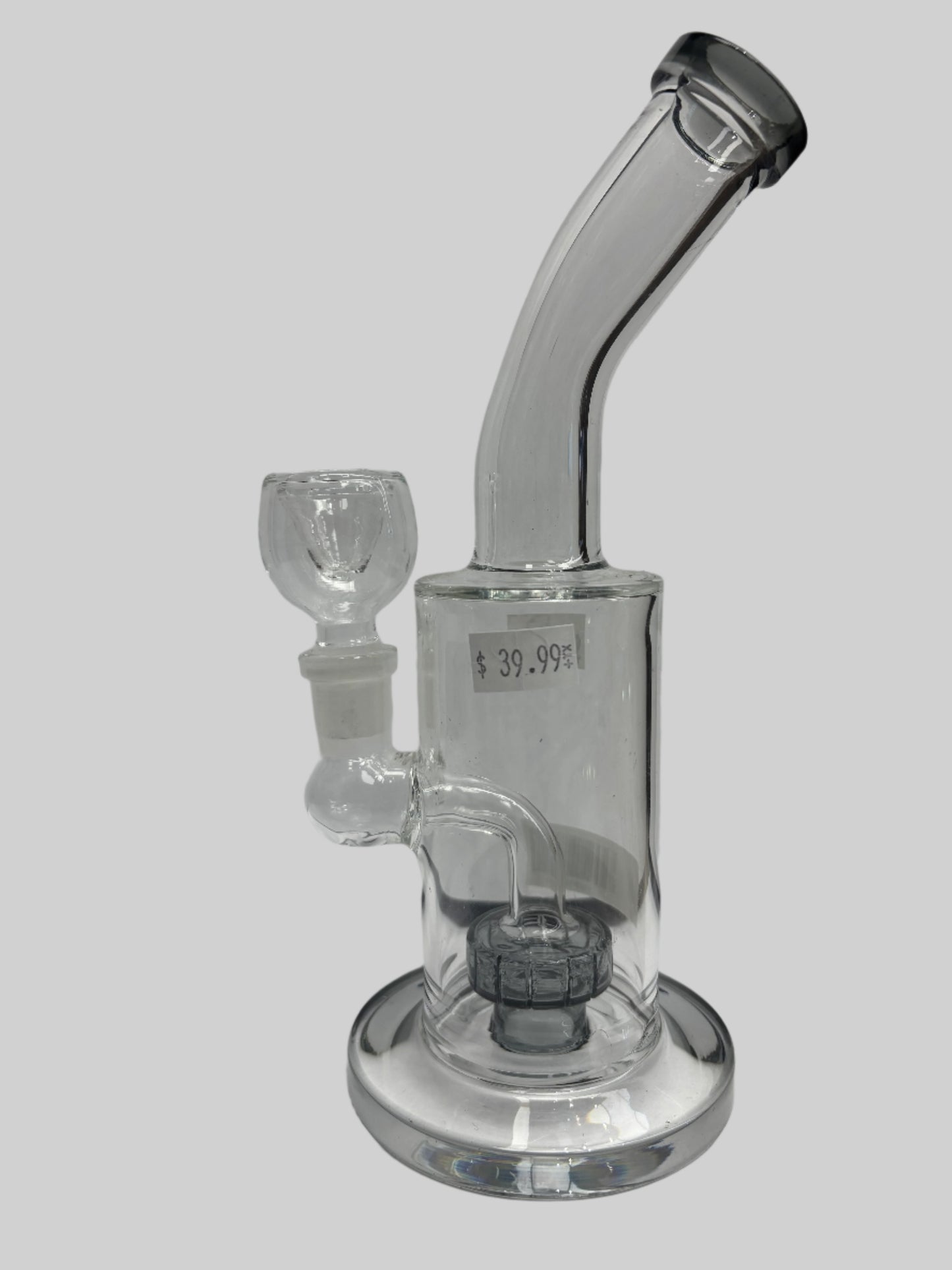 8" Single Puck Percolator Bent Neck | 14mm Glass Waterpipe