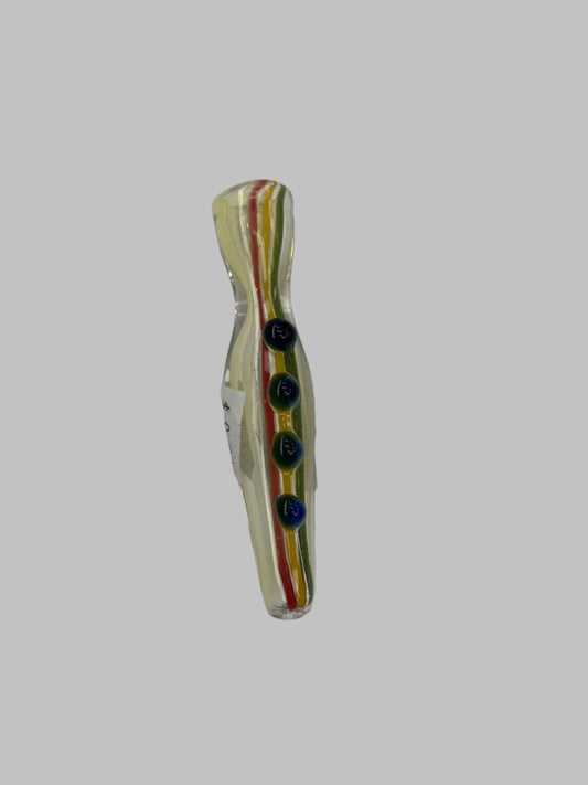 3.5" Clear Chillum w/ Stripe and 4 Dots