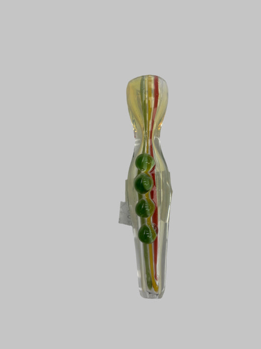 3.5" Clear Chillum w/ Stripe and 4 Dots