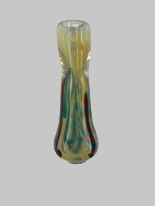 3" Clear Chillum w/ Stripes