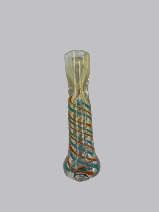 3" Clear Chillum w/ Stripes