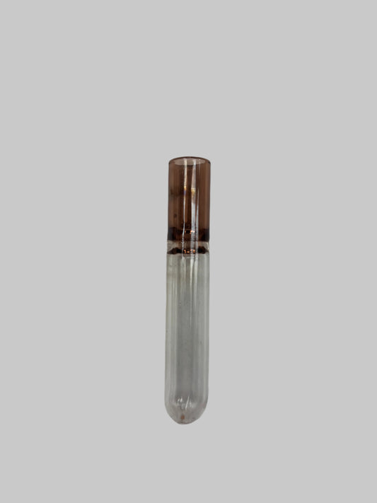 3" $7.99 Clear Glass, Colored Tip Chillum