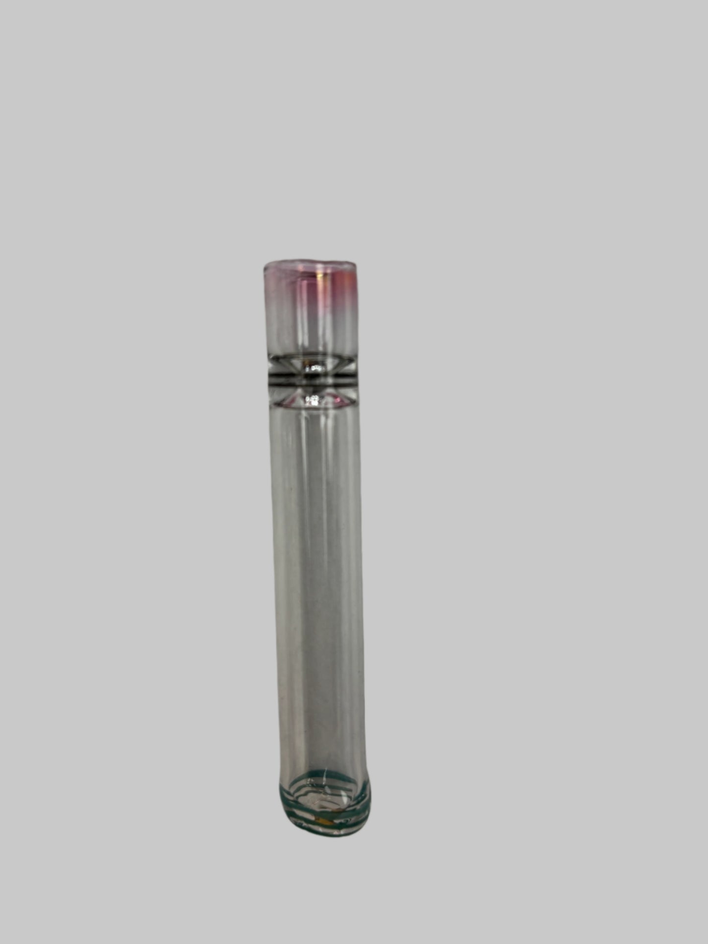 3" $7.99 Clear Glass, Colored Tip Chillum