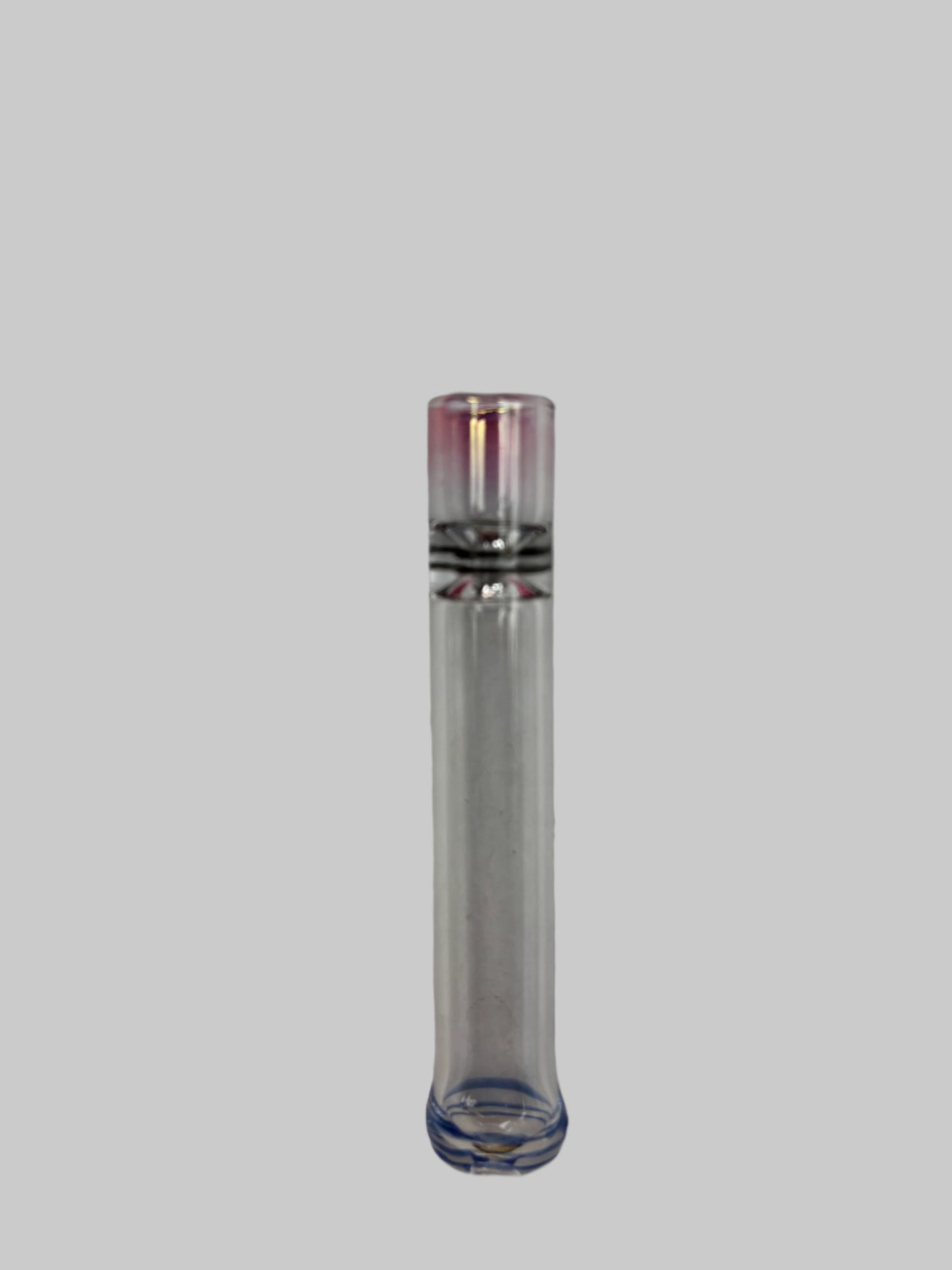 3" $7.99 Clear Glass, Colored Tip Chillum