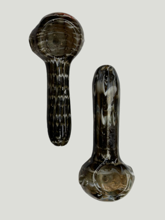 3.5" Black Tie Dye Glass Hand Pipe