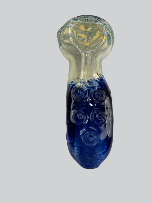 4" Square Body Colored and Swirl Glass Hand Pipe