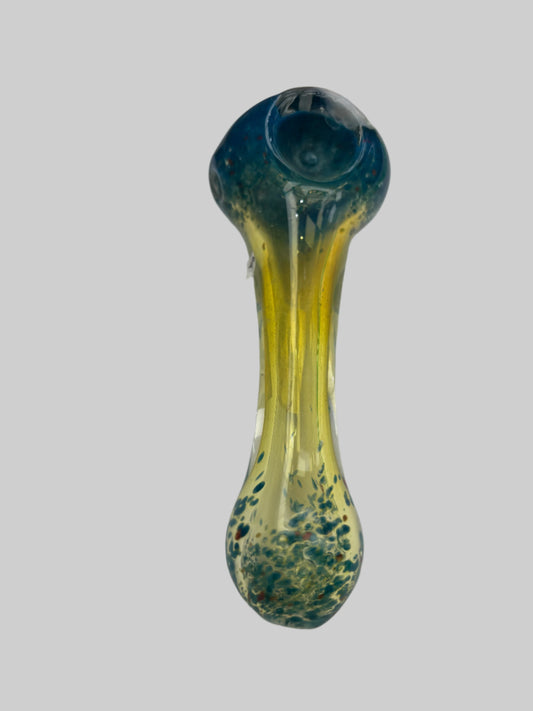 4.5" Fumed Glass with Front Flower Hand Pipe