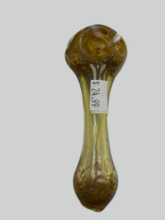 4.5" Fumed Glass with Front Flower Hand Pipe
