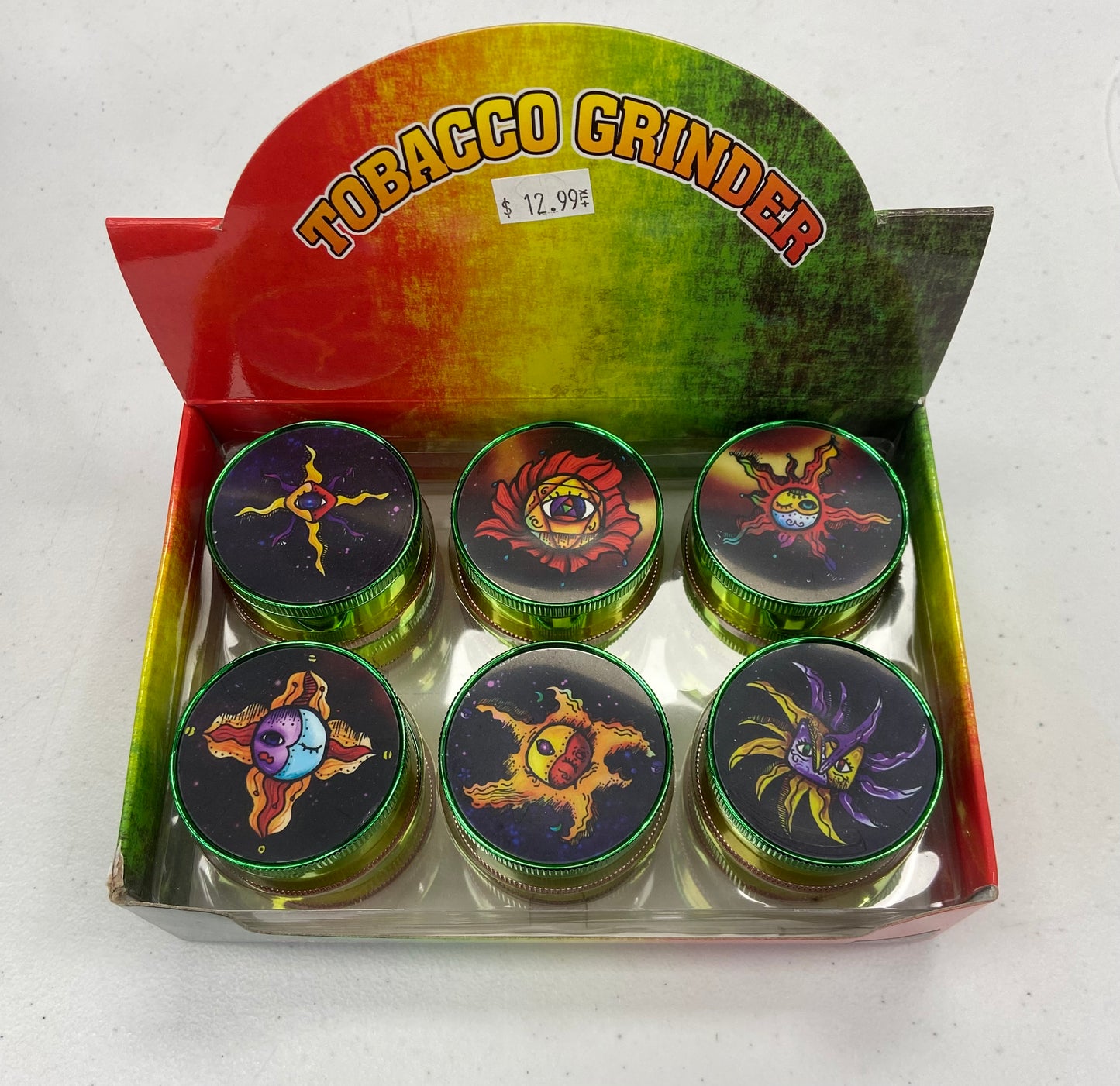 Rasta Colored Herb Grinder - 3 Piece Grinder - S Essentials