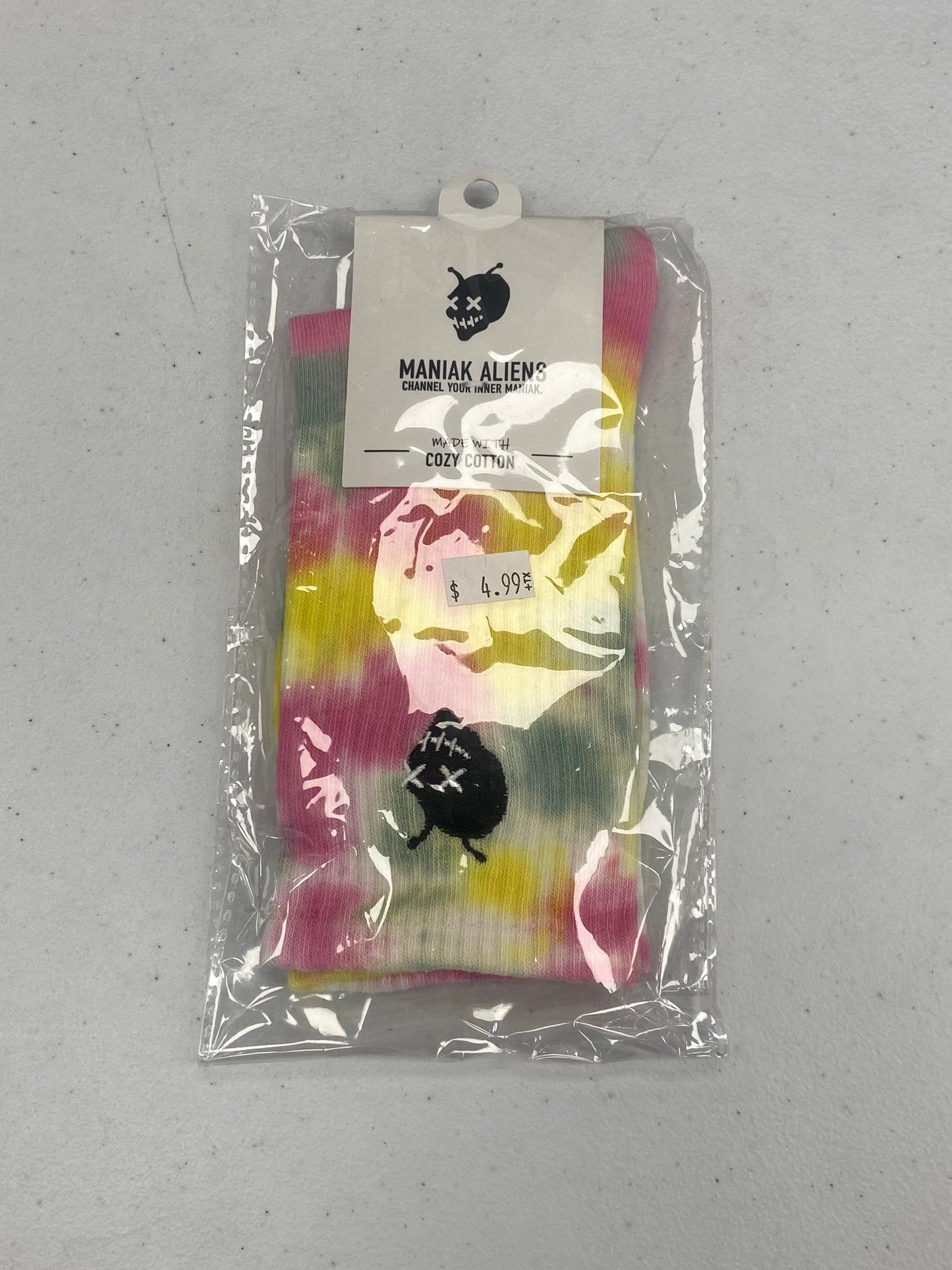 Maniak - Aliens Tie-Dye Socks - Clothing - S Essential