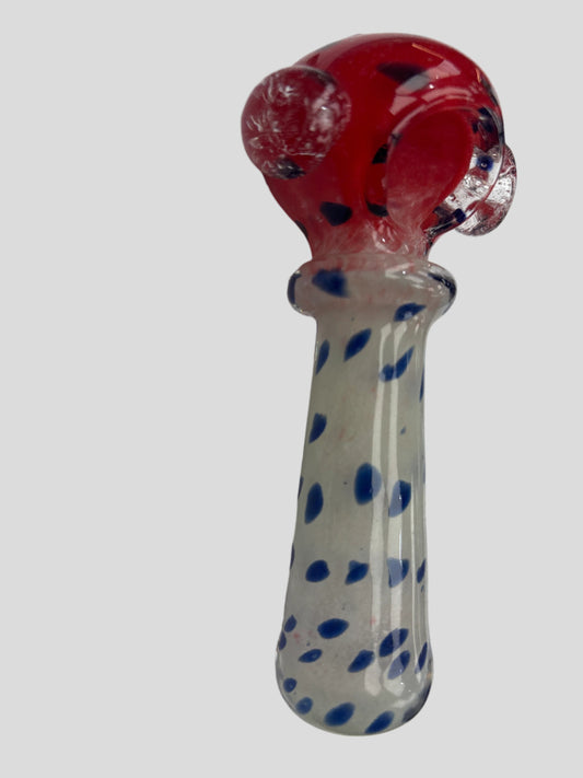 5" Two-Toned with Dots Glass Hand Pipe