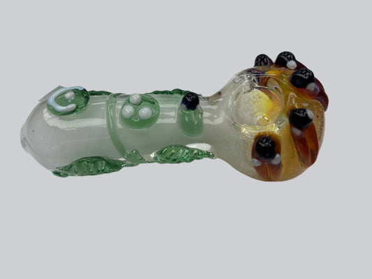 5” Bug/Vines/Leaves Glass Hand Pipe
