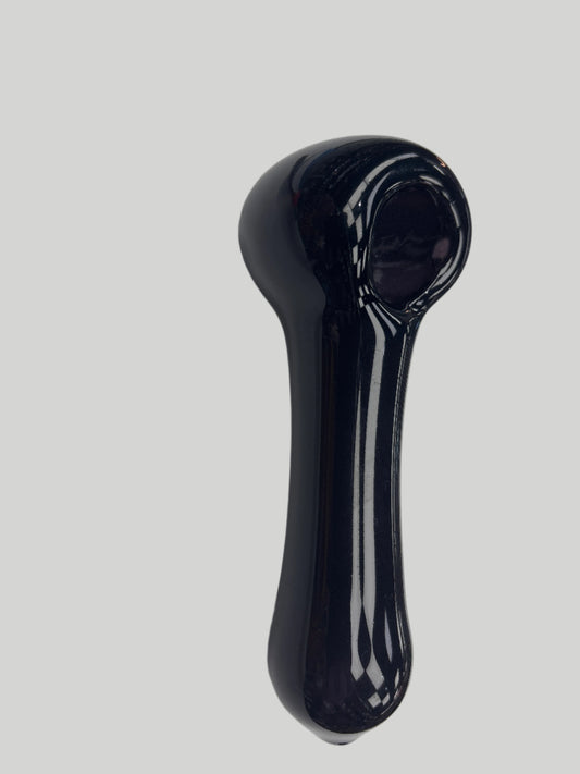 5" Onyx Black Glass Hand Pipe