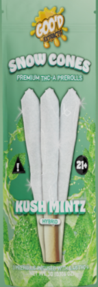 Goo'D Extracts | Snow Conez 3g THC-A Pre-Roll