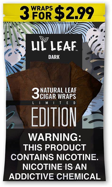 Lil Leaf 3pk Tobacco Leaf Wrap